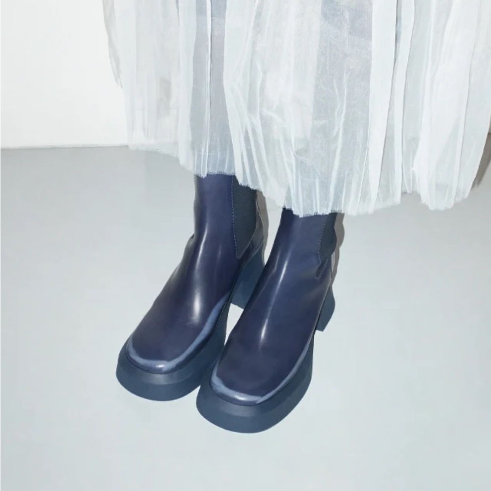Miista Analu Navy Ankle Boots
